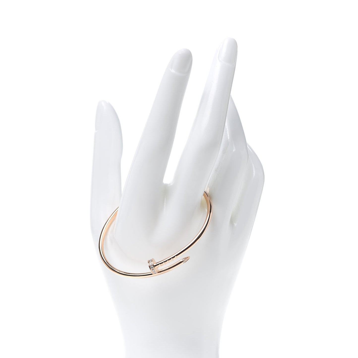 18K Pink Gold Diamond Small Juste Un Clou Bracelet 16