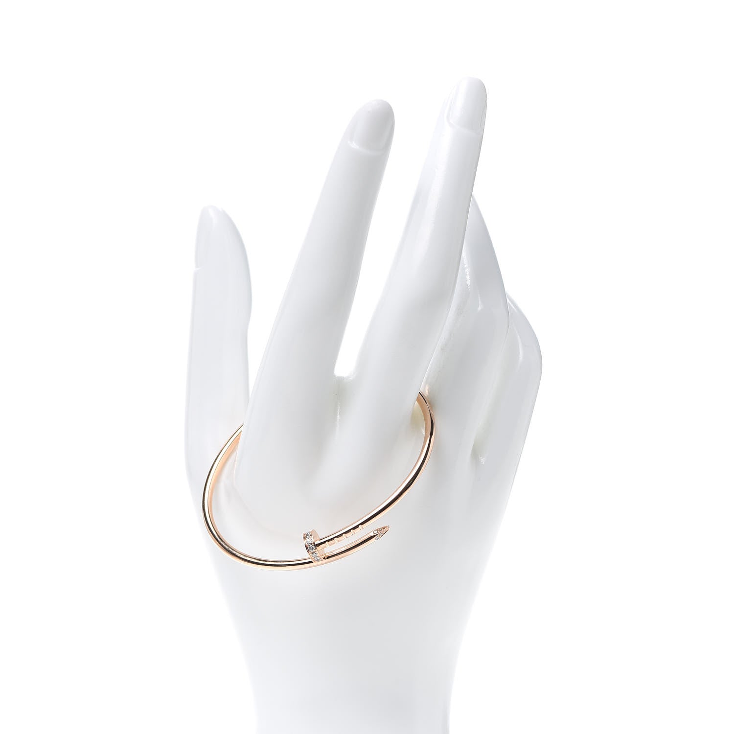 Cartier 18K Pink Gold Diamond Small Juste Un Clou Bracelet 16 2 of 7