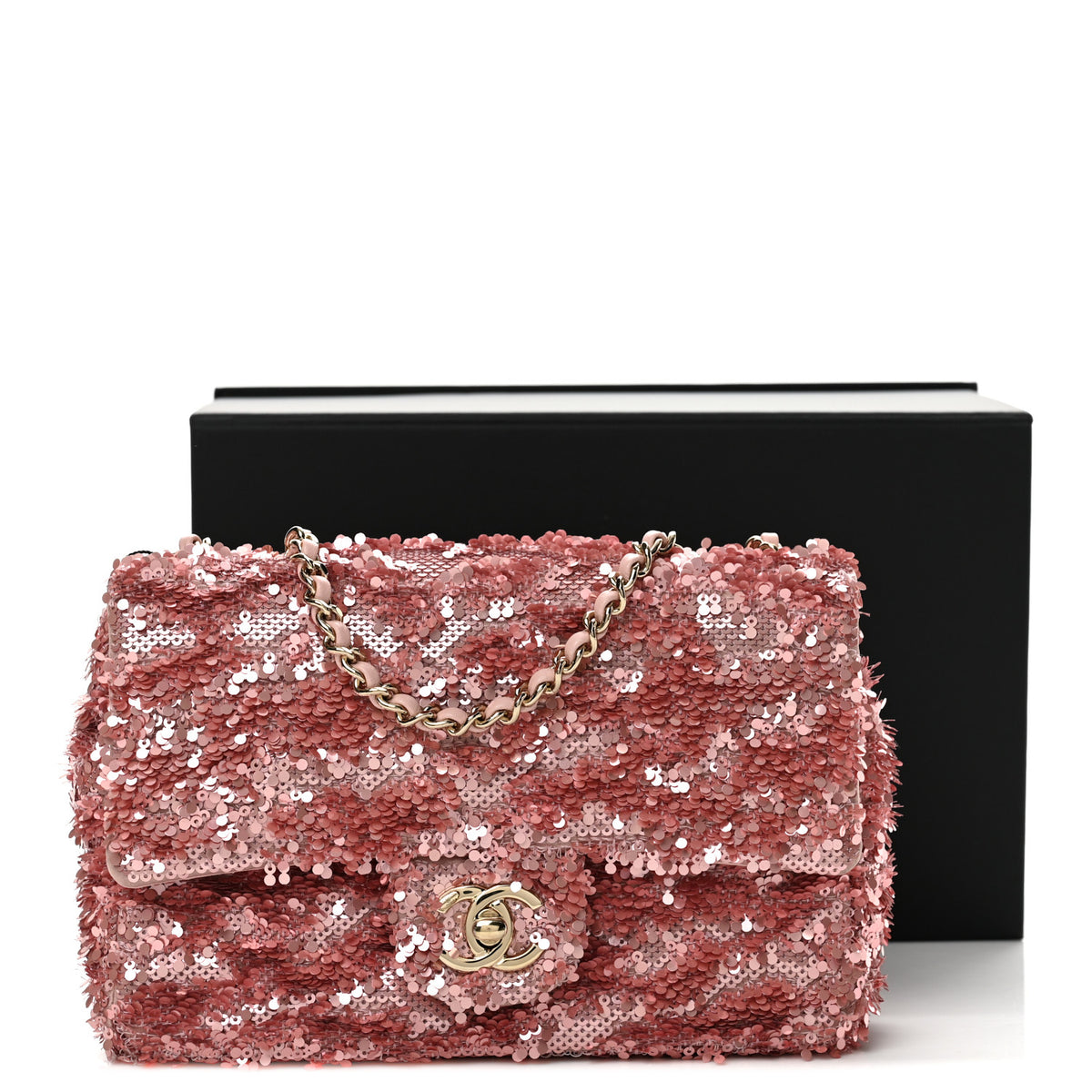 Chanel Sequin Mini Rectangular Flap Pink 13 of 13