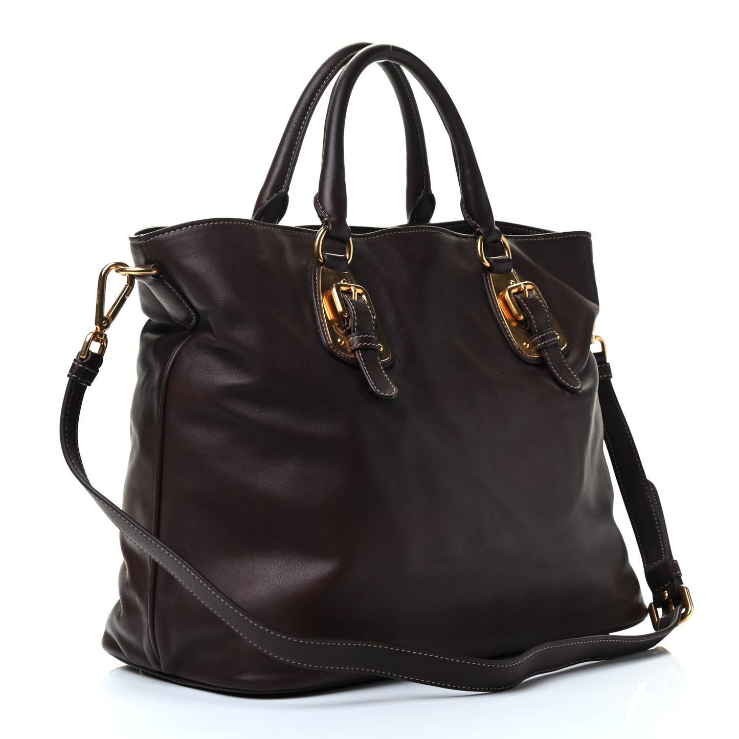 Soft Calf Shopping Tote Nocciolo