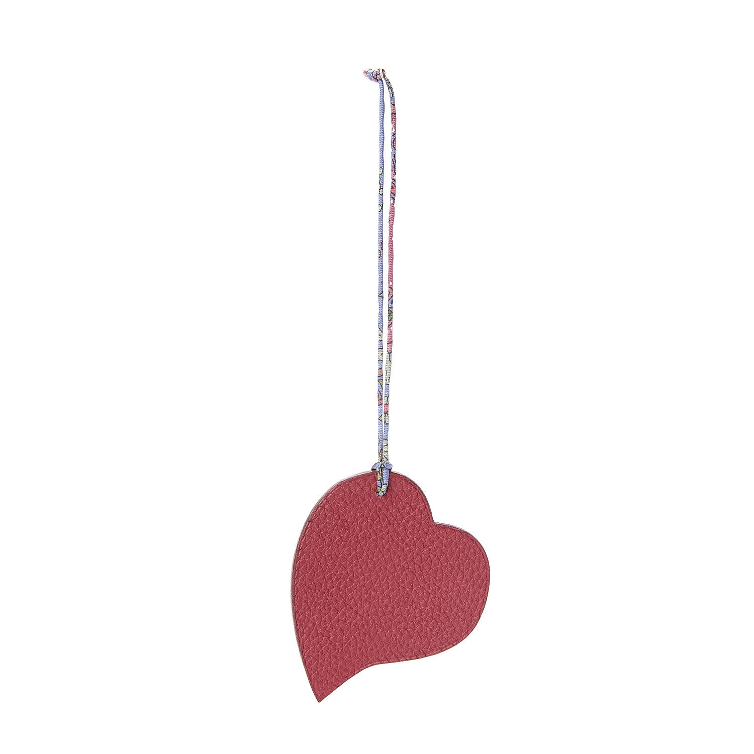 Hermes Togo Epsom Petit H Heart Bag Charm Rubis Iris 1 of 2