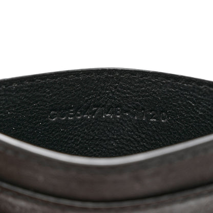Saint Laurent Monogram Embossed Card Case Black 7 of 9