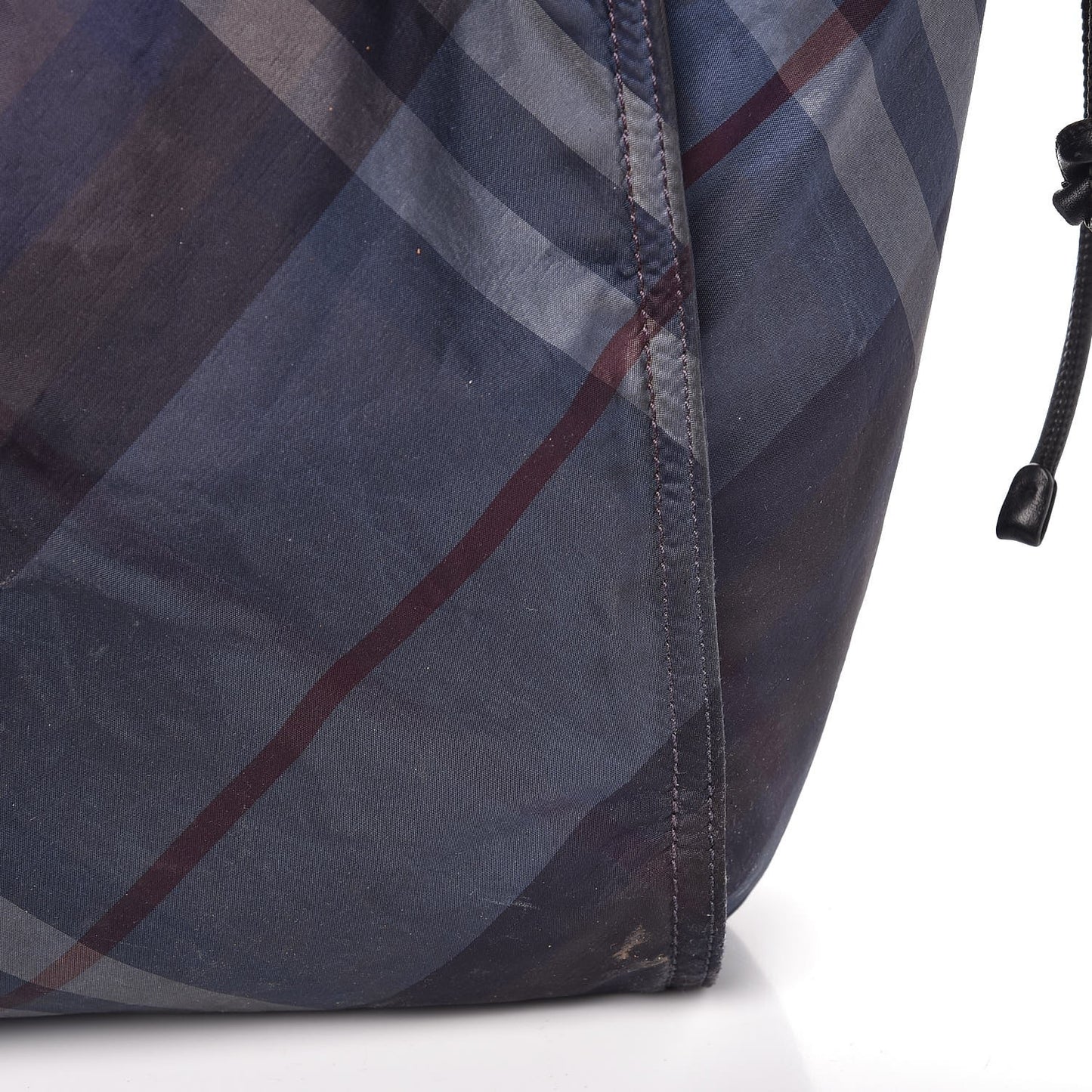 Nylon Nova Check Buckleigh Packable Tote Navy Blue
