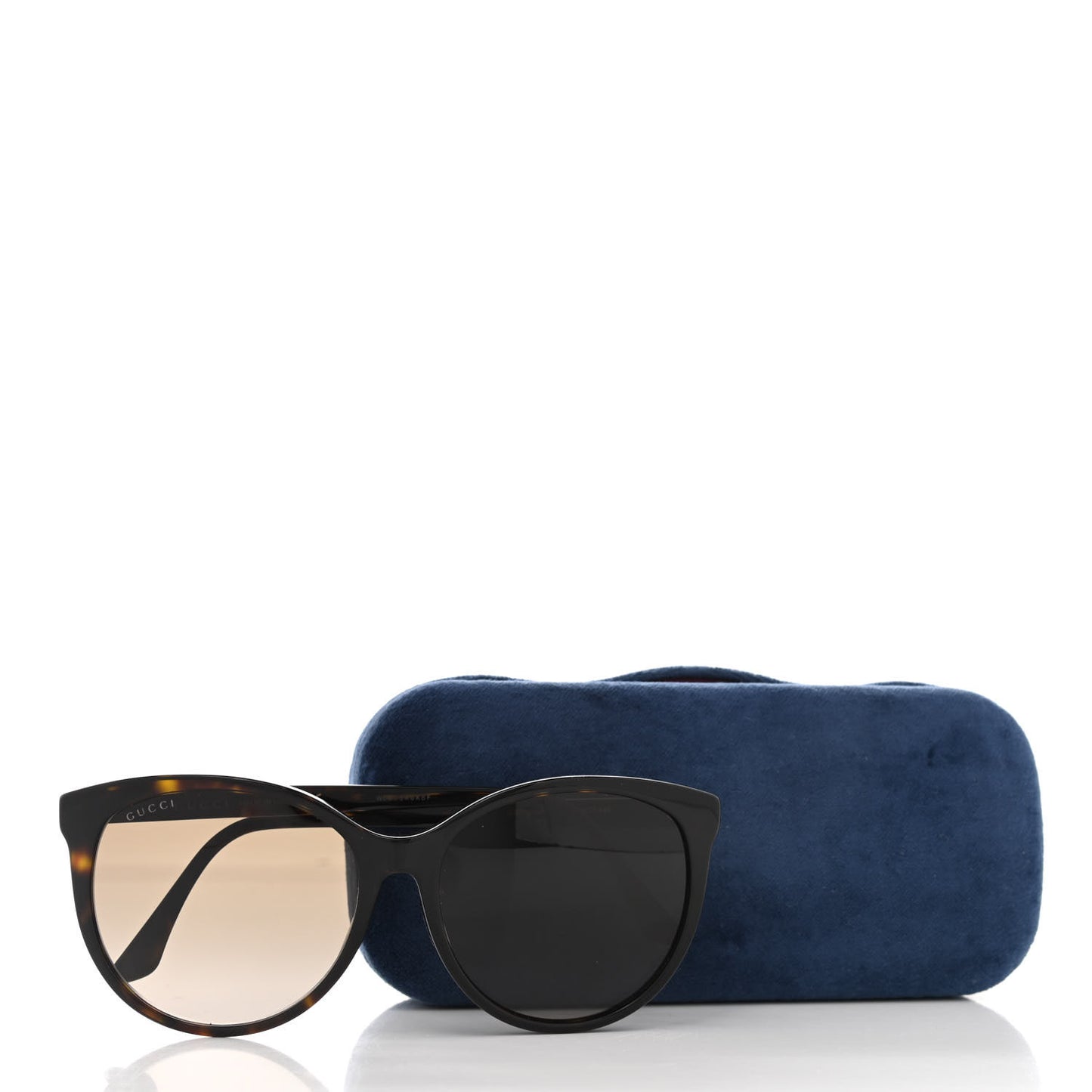Acetate Round Frame Crystal Sunglasses GG0729SA Brown