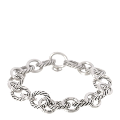 David Yurman Sterling Silver 12mm Large Oval Link Bracelet 1 of 5