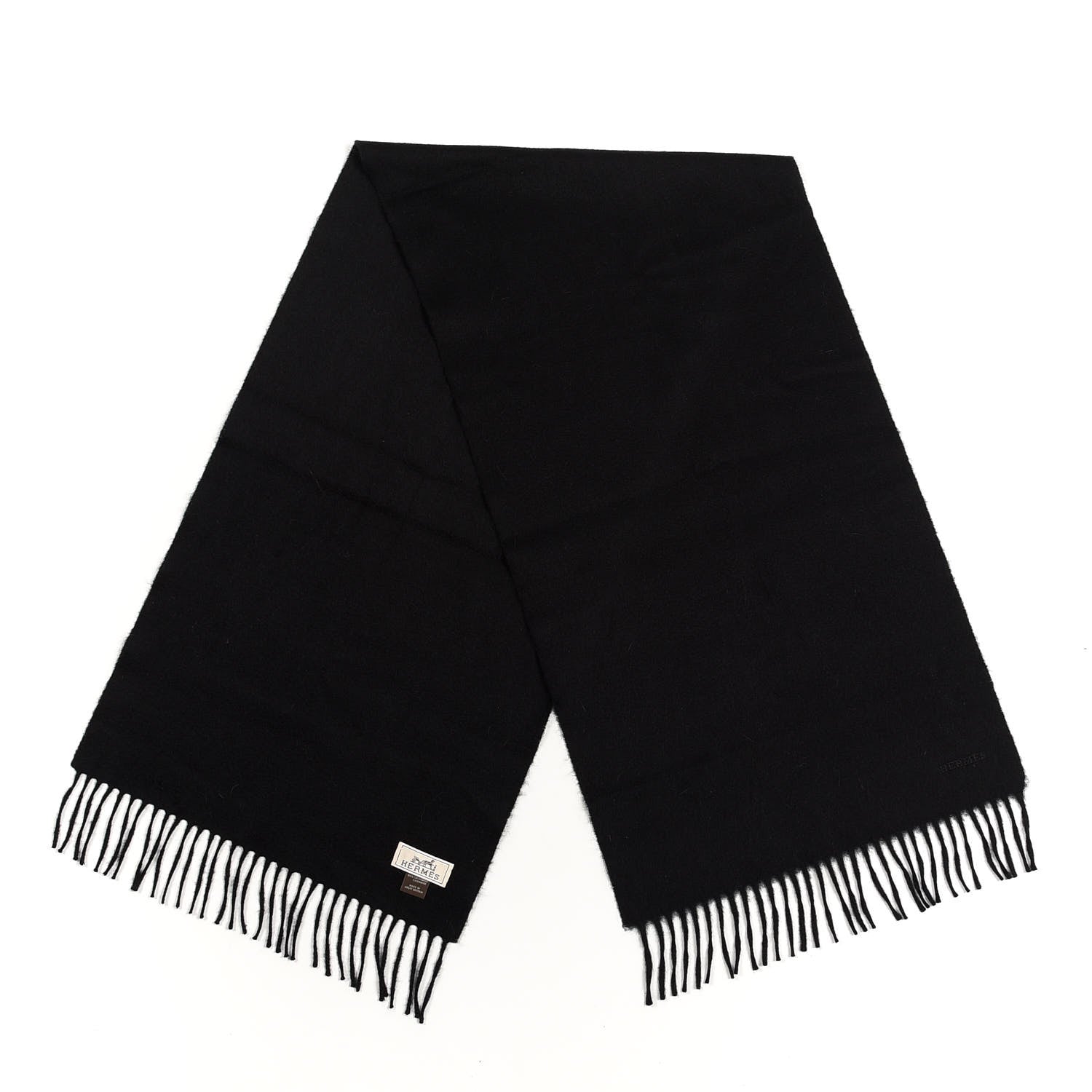 Hermes Cashmere Recto Verso Muffler Black 2 of 4