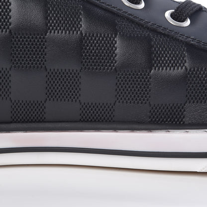 Louis Vuitton Calfskin Suede Damier Infini Aventure Zip Up Sneakers 9.5 Onyx 12 of 16