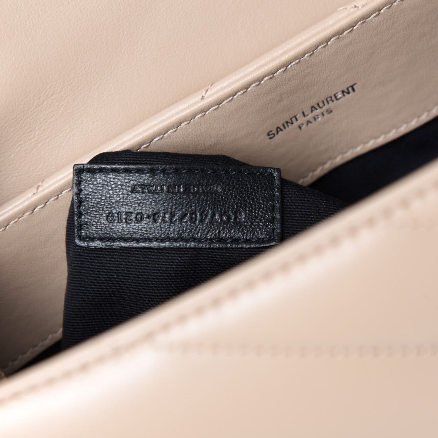 Calfskin Y Quilted Monogram Medium Loulou Chain Satchel Nude Powder