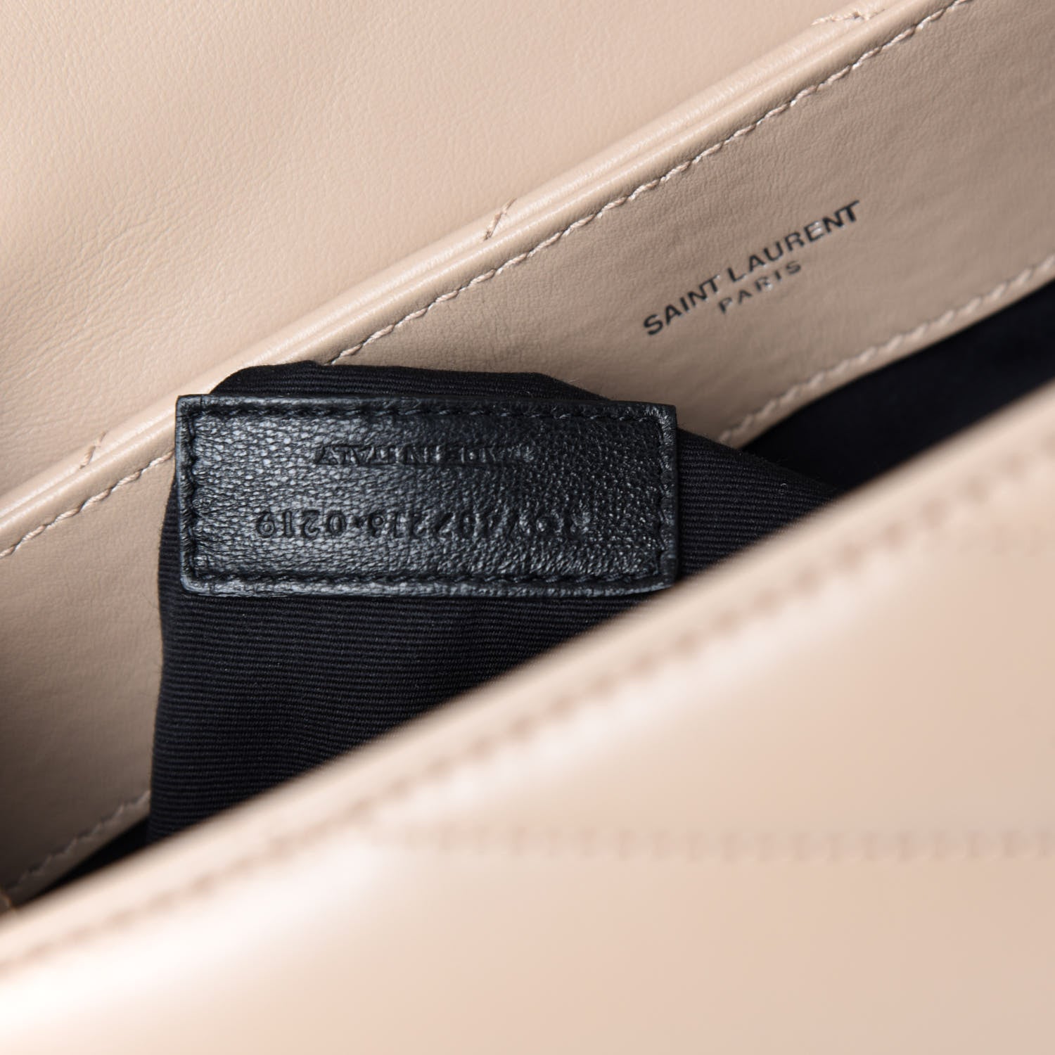 Saint Laurent Calfskin Y Quilted Monogram Medium Loulou Chain Satchel Nude Powder 10 of 11