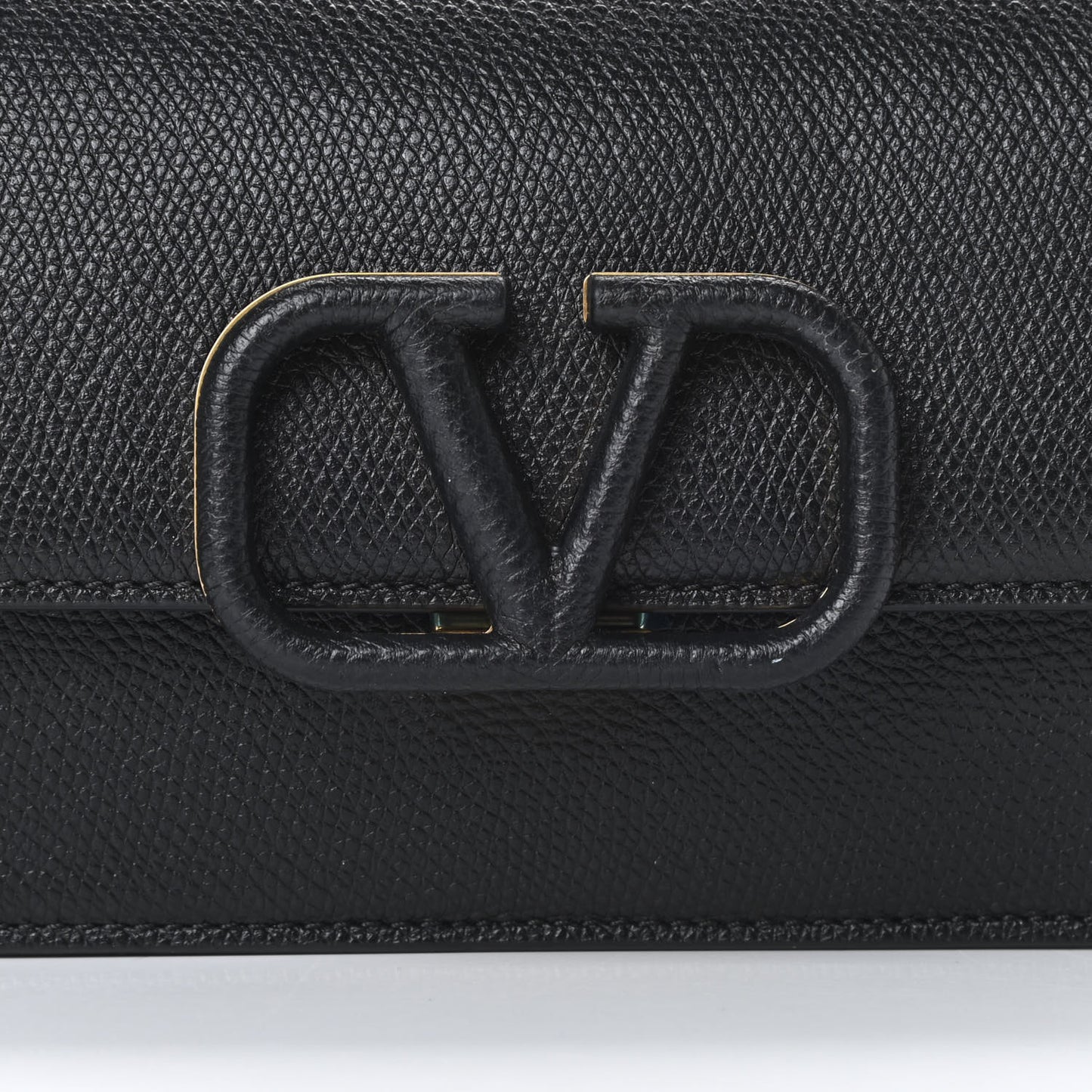 Grained Calfskin VSling Belt Bag Black