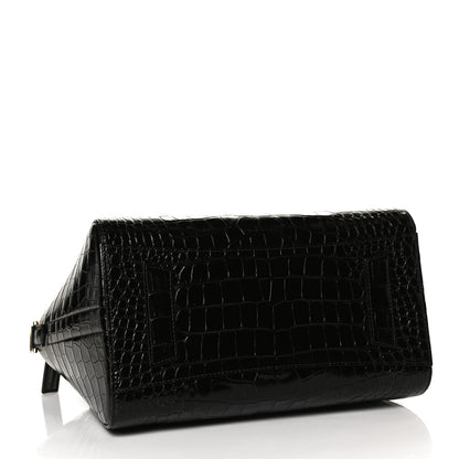 Givenchy Calfskin Crocodile Embossed Small Antigona Black 3 of 12