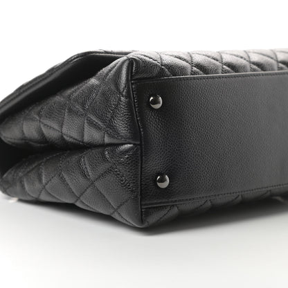 Chanel Caviar Quilted Small Coco Handle Flap So Black 9 of 11