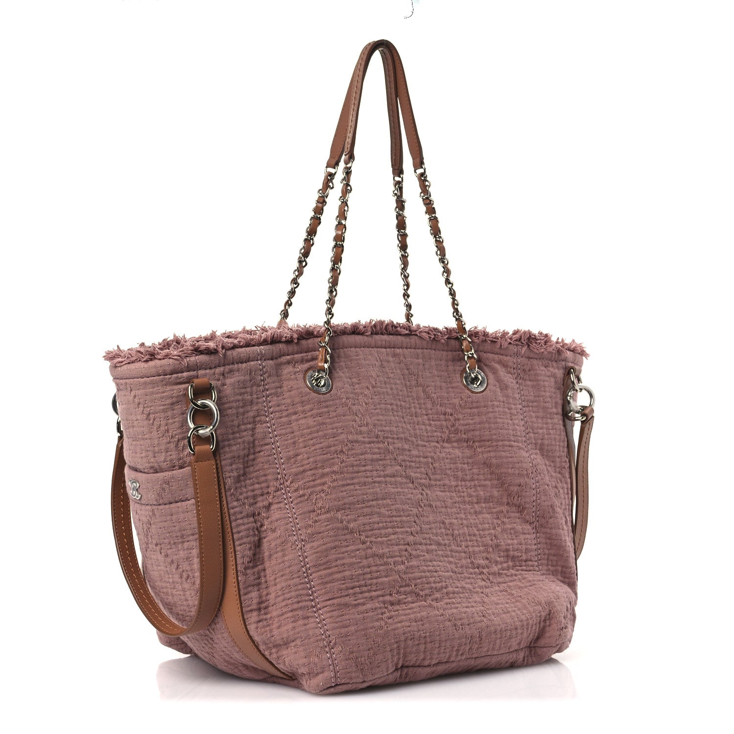 Chanel Canvas Small Double Face Shopping Tote Pink 3 of 12
