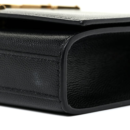 Saint Laurent Grain De Poudre Small Monogram Kate Satchel Black 10 of 18