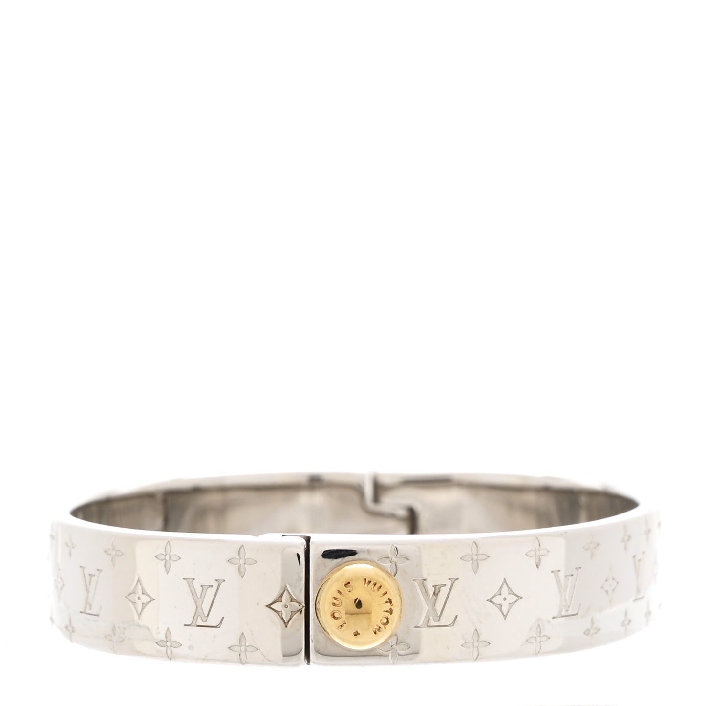 Brass Palladium Plated Nanogram Cuff S Silver