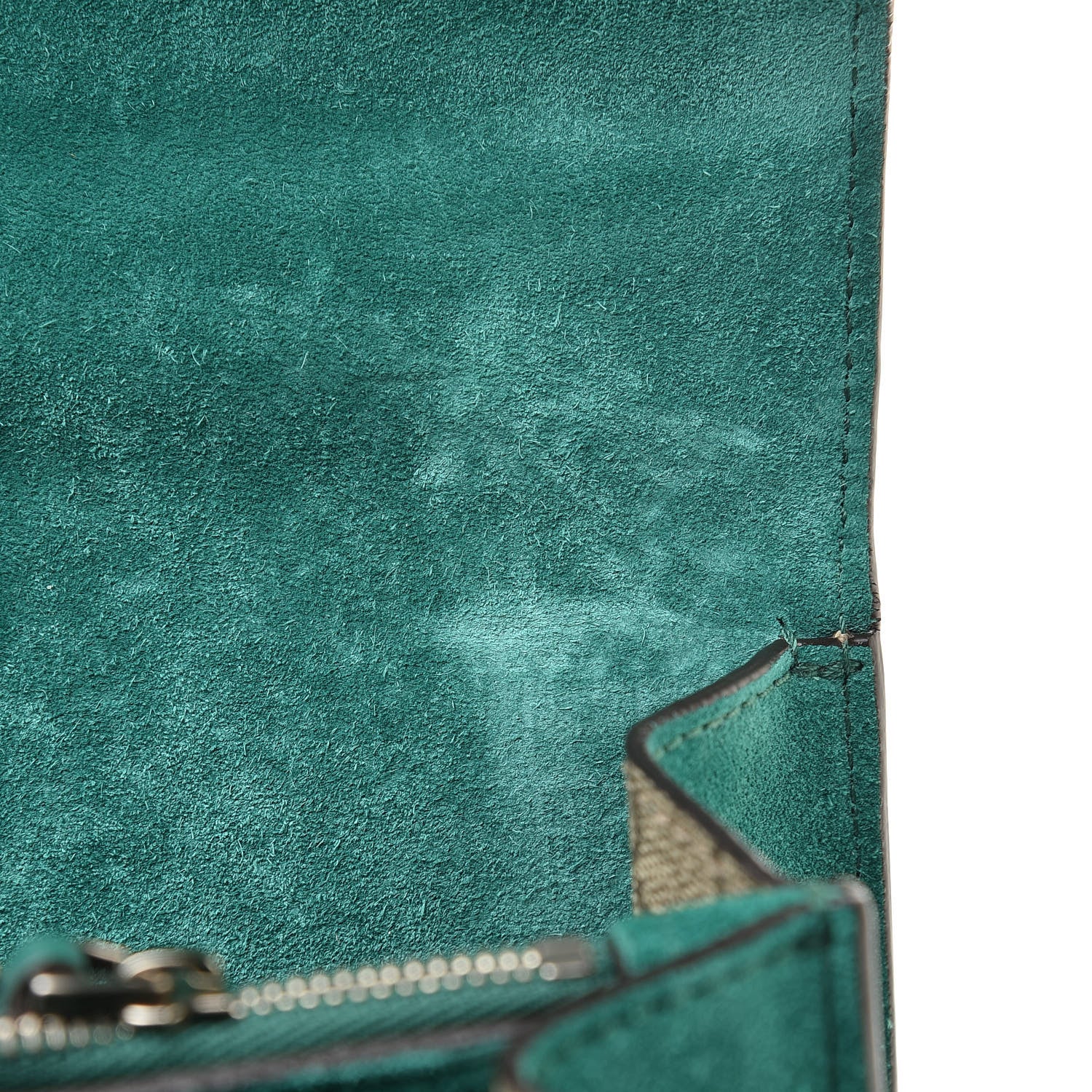 Gucci GG Supreme Monogram Willow Hill Embroidered Small Dionysus Shoulder Bag Emerald 13 of 14