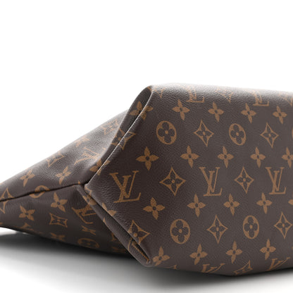 Louis Vuitton Monogram Flower Zipped Tote MM Black 10 of 11