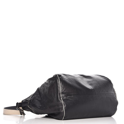 Bottega Veneta Nappa Perforated Canvas Duffle Black 4 of 6