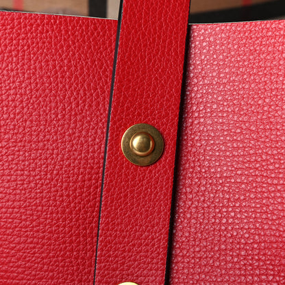 Burberry Calfskin Crest Embossed Small Tote Rust Red 5 of 6