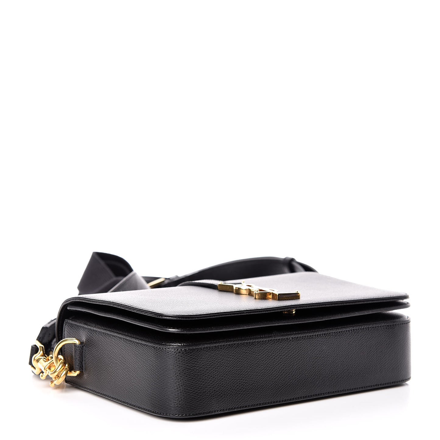 Textured Calfskin Medium Classic Monogram Universite Bag Black