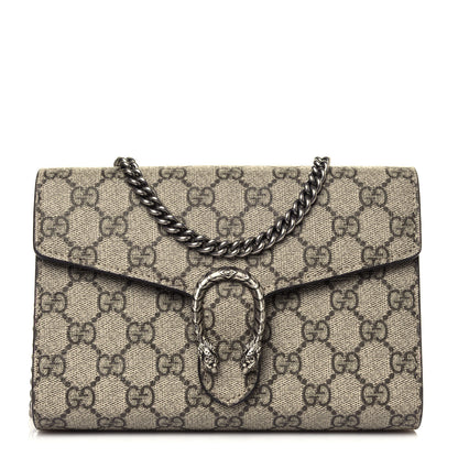 Gucci GG Supreme Monogram Mini Dionysus Chain Wallet Beige Taupe 1 of 17