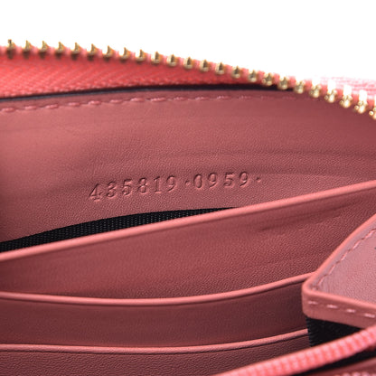 Gucci Lambskin GG Bow Zip Around Wallet Light Pink 7 of 11