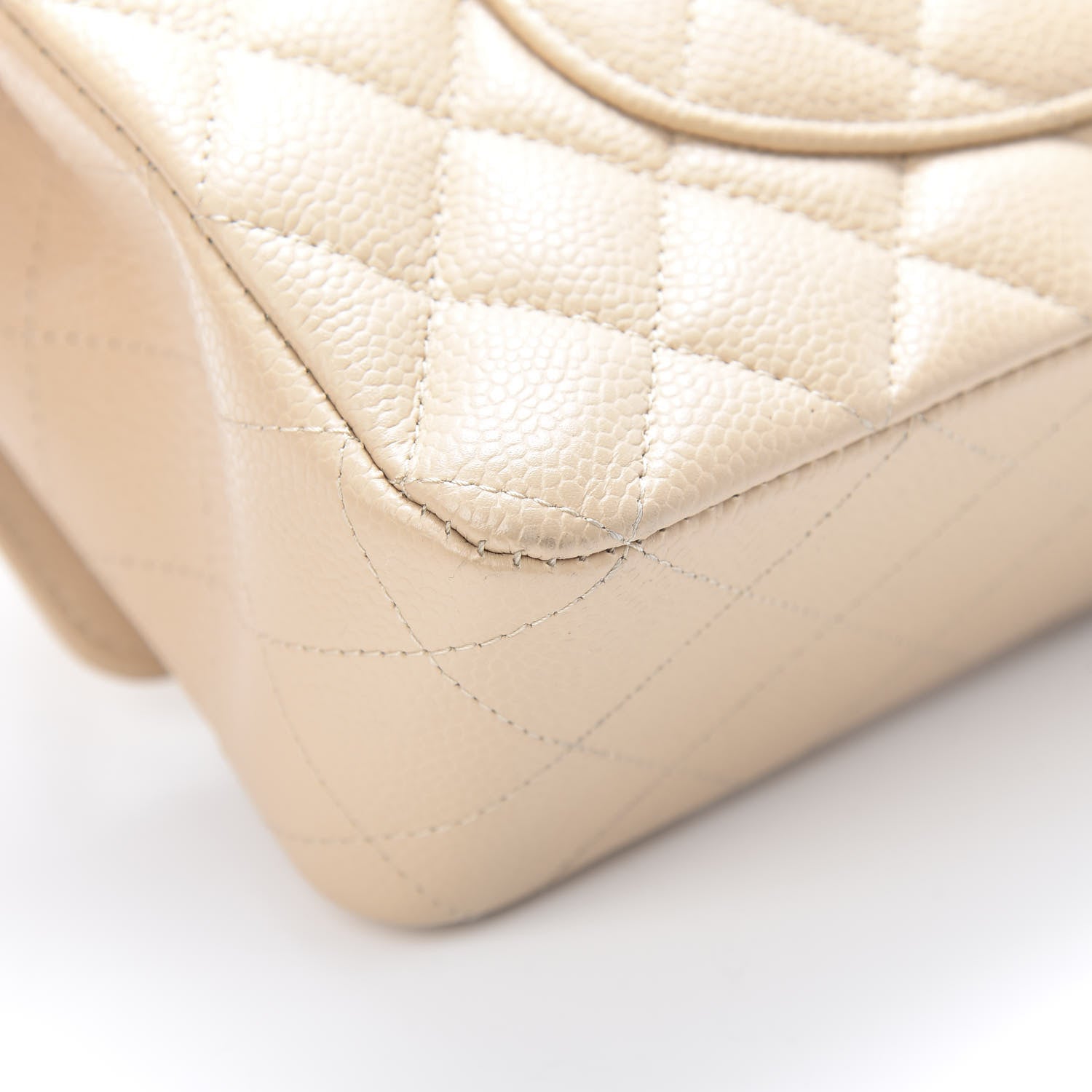 Chanel Caviar Quilted Medium Double Flap Beige Clair 12 of 16