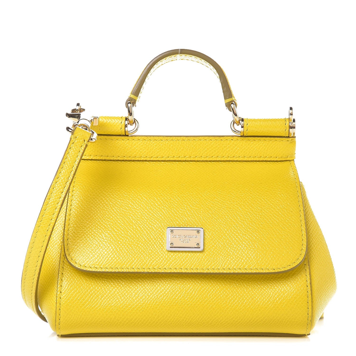 Dolce & Gabbana Dauphine Mini Miss Sicily Satchel Yellow 1 of 6