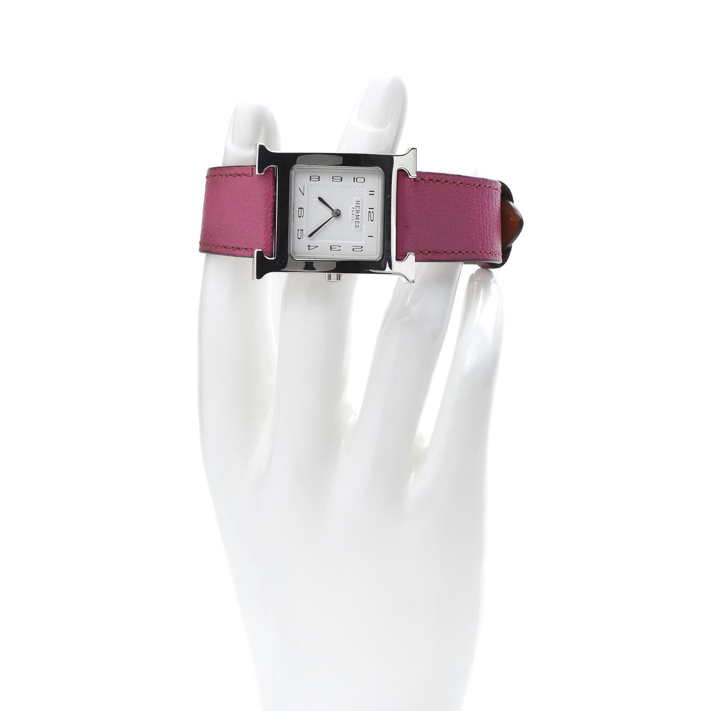 Stainless Steel Chevre Mysore 26mm Heure H Hour Quartz Watch Rose Tyrien