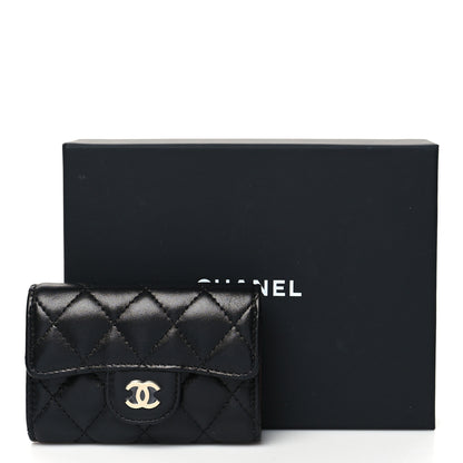 Chanel Lambskin Quilted Classic 4 Key Holder Wallet Black 12 of 12