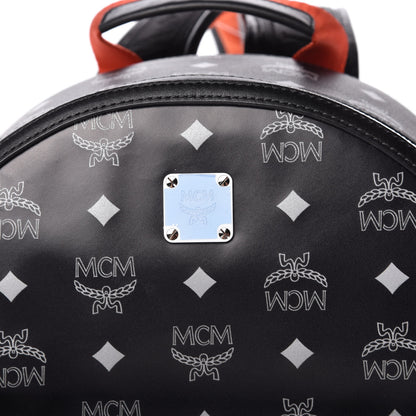 MCM Visetos Reflective Nylon Medium Resnick Backpack Black 8 of 9