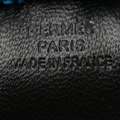 Hermes Milo Lambskin Grigri Rodeo Horse Bag Charm PM Black Bleu Saphir Gold 3 of 5