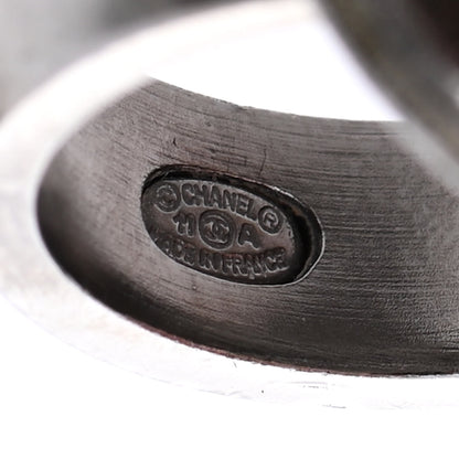 Chanel Resin Metal CC Ring Black 4 of 5