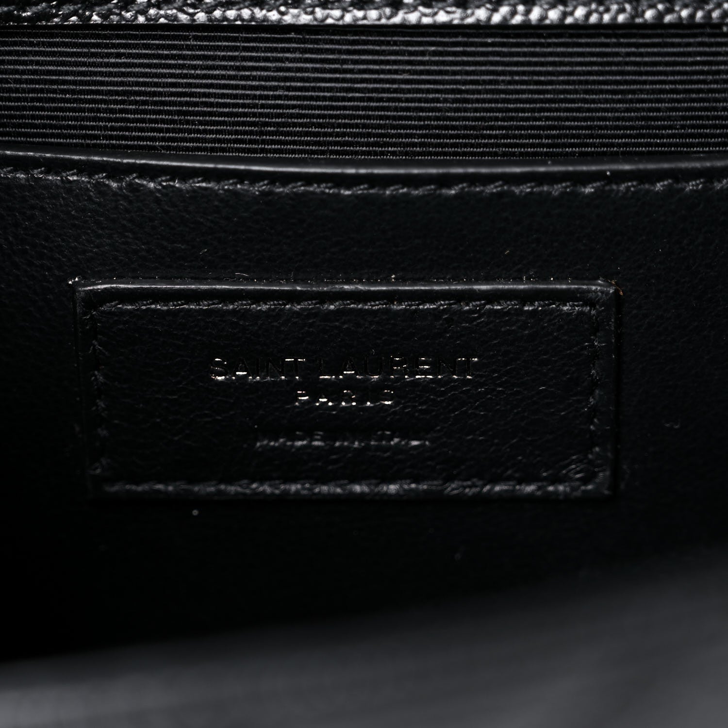 Saint Laurent Grain De Poudre Textured Mixed Matelasse Triquilt Small Monogram Satchel Black 6 of 11