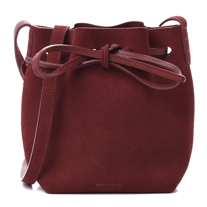 Mansur Gavriel Suede Mini Bucket Bag Rococo 1 of 10