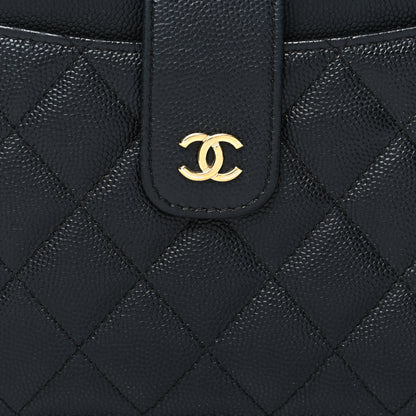 Chanel Caviar Quilted Classic Strap Pouch Black 10 of 10