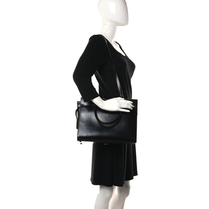 Saint Laurent Shiny Calfskin Medium Uptown Tote Black 3 of 16