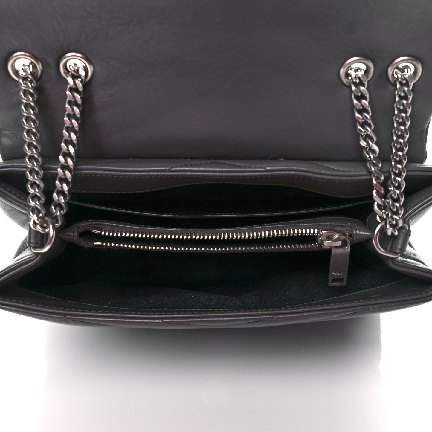 Calfskin Y Quilted Monogram Small Loulou Chain Satchel Earth
