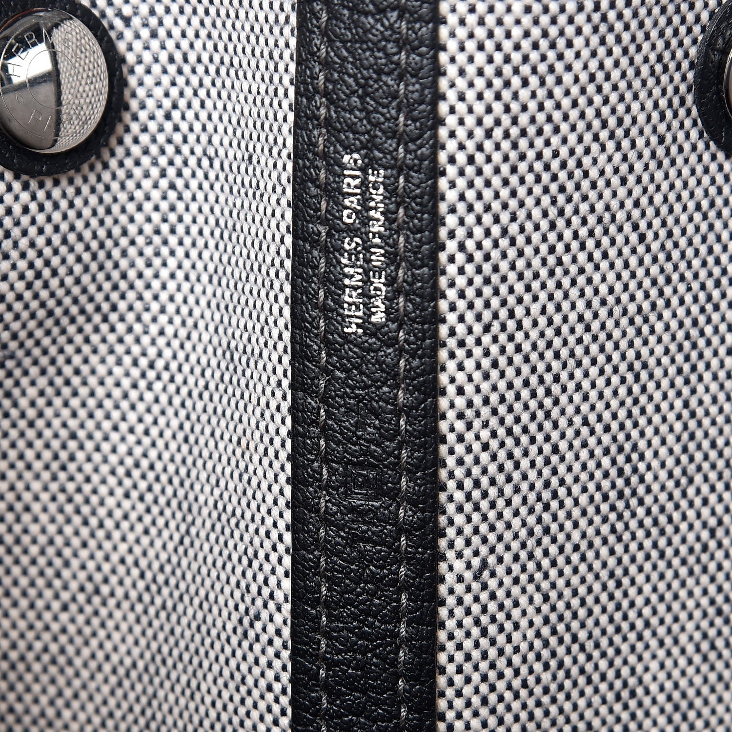 Hermes Buffle Skipper Toile Garden Party 36 MM Tote Black 6 of 8