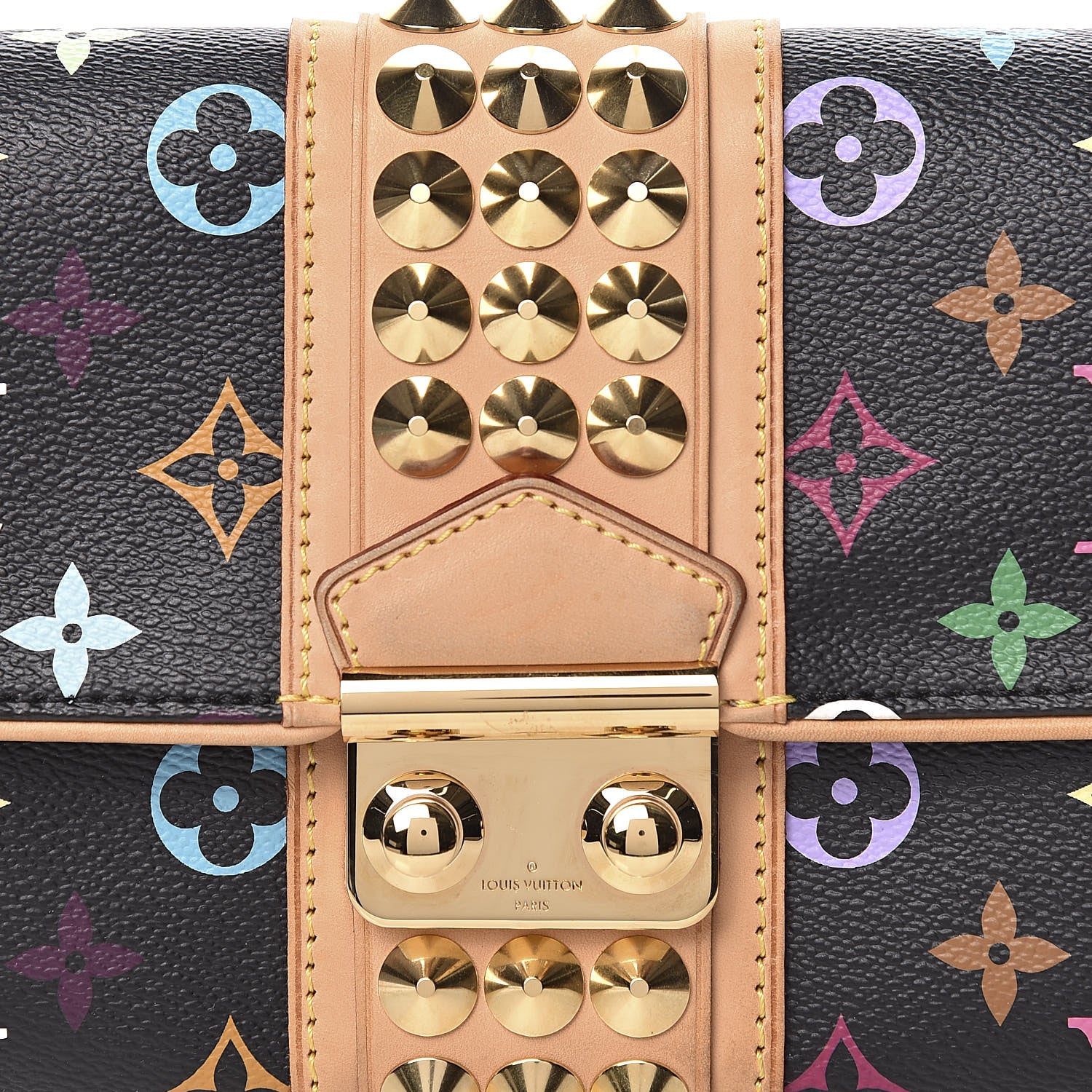 Louis Vuitton Monogram Multicolor Courtney Clutch Black 8 of 8
