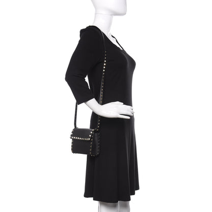 Valentino Garavani Vitello Rockstud Flap Crossbody Bag Black 2 of 9