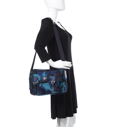 Prada Tessuto Nylon Camouflage Messenger Bag Royal 2 of 11