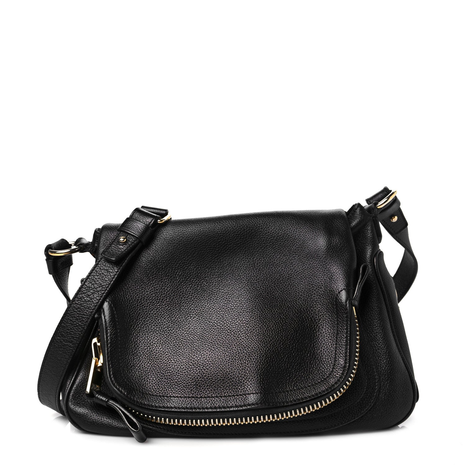 Tom Ford Grained Calfskin Medium Jennifer Crossbody Bag Black 1 of 8