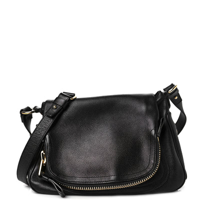 Tom Ford Grained Calfskin Medium Jennifer Crossbody Bag Black 1 of 8