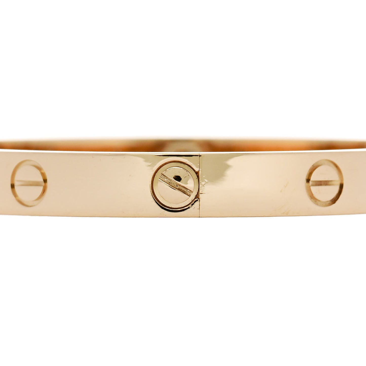 18K Yellow Gold 4 Diamond LOVE Bracelet 17