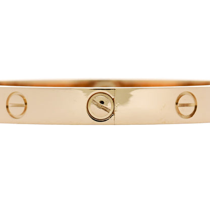 Cartier 18K Yellow Gold 4 Diamond LOVE Bracelet 17 4 of 8