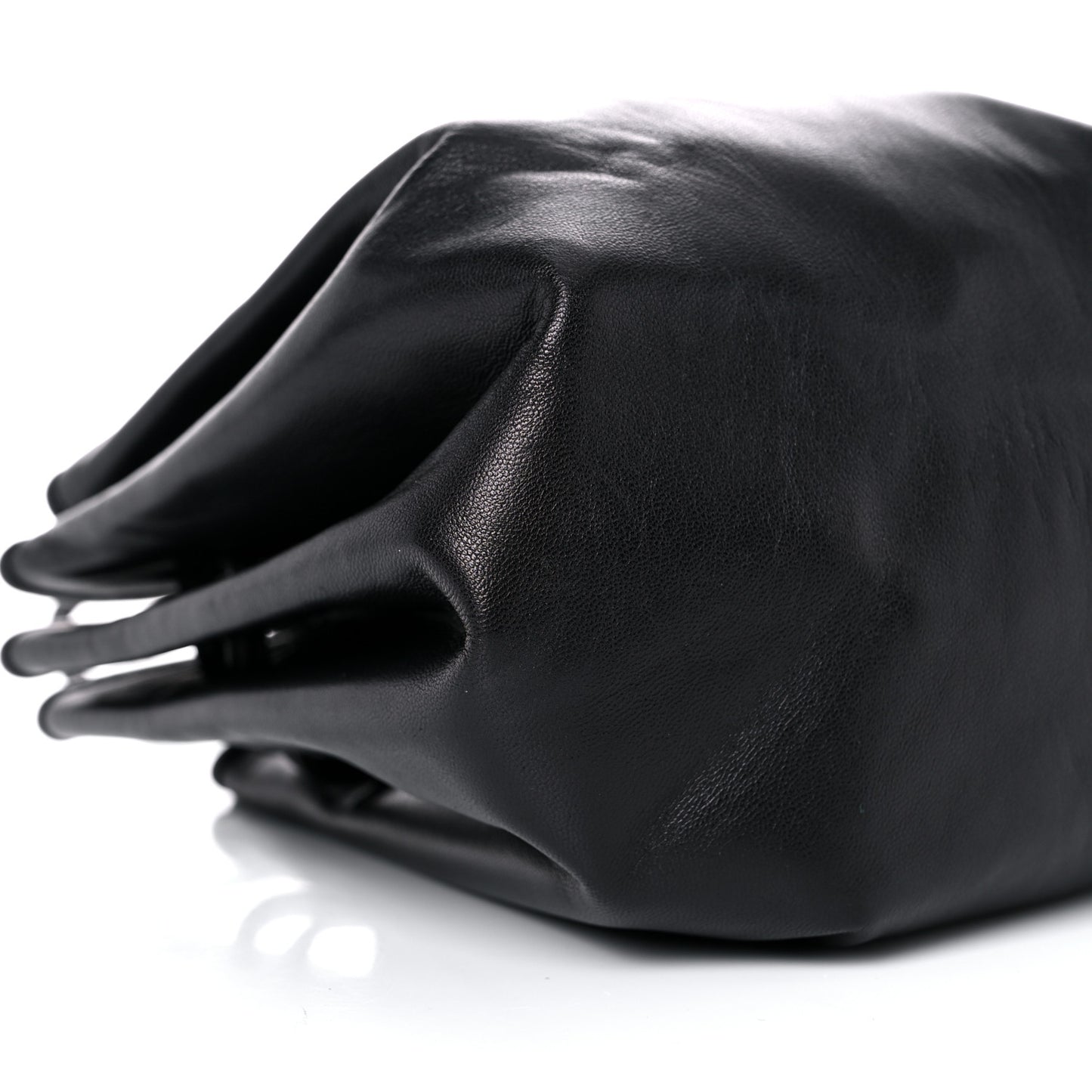 Calfskin Drawstring Bag Black
