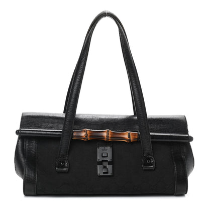 Gucci Monogram Bamboo Bullet Bag Black 1 of 9