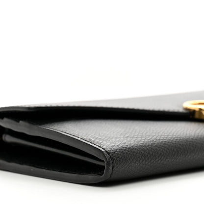 Fendi Vitello Cruise F is Fendi Continental Envelope Wallet on Chain Black 8 of 9