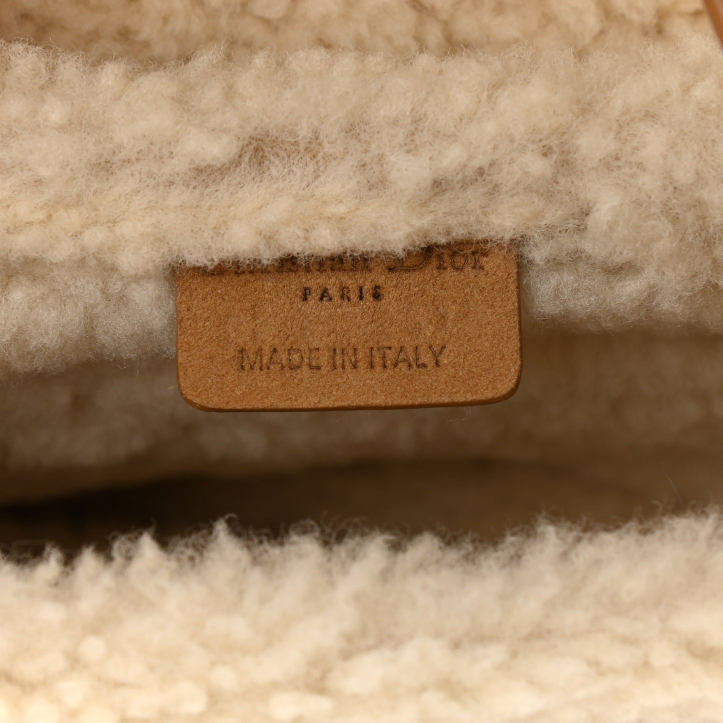 Shearling Saddle Bag Camel